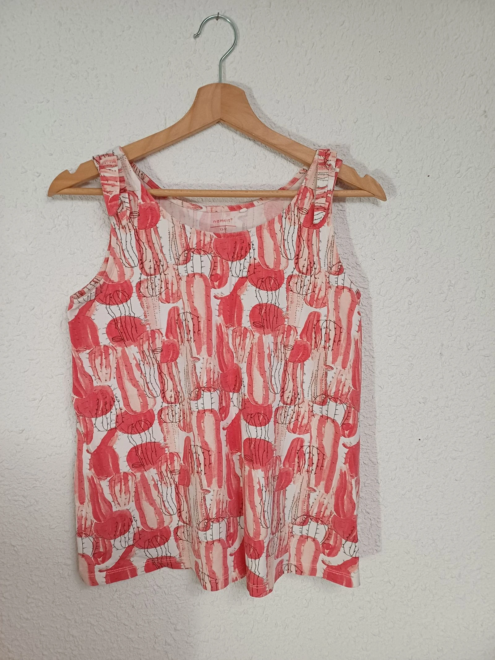 Débardeur à motif blanc et rose - S